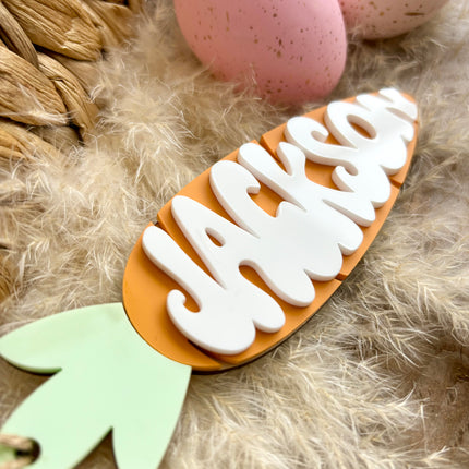 LAYERED CARROT EASTER TAG