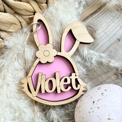 DOUBLE LAYER EASTER BUNNY TAG