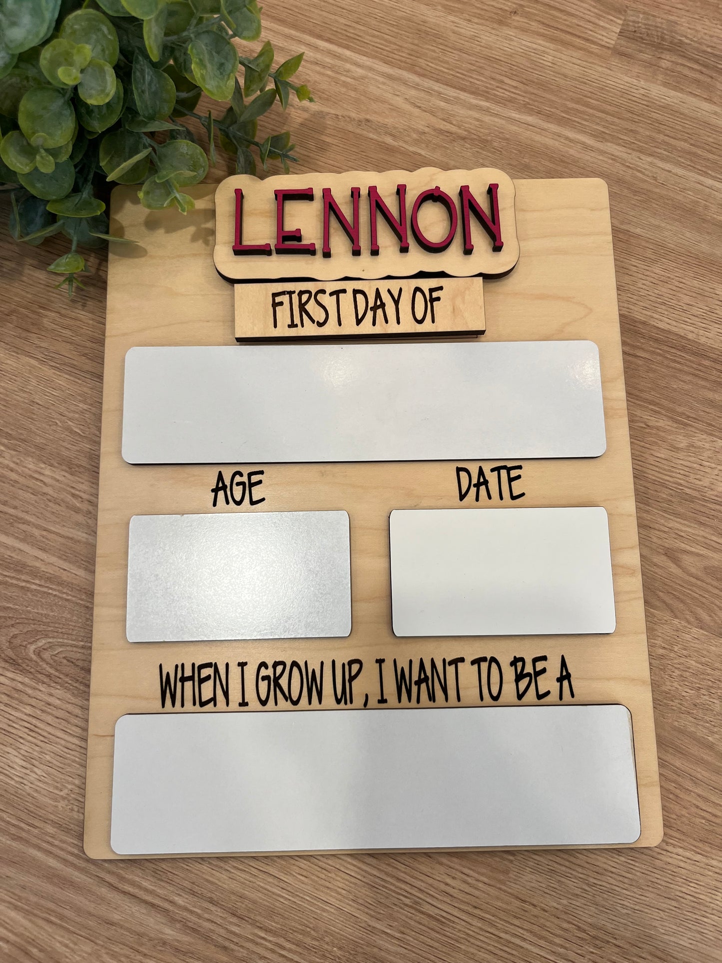 FIRST DAY OF SCHOOL SIGN (INTERCHANGEABLE)