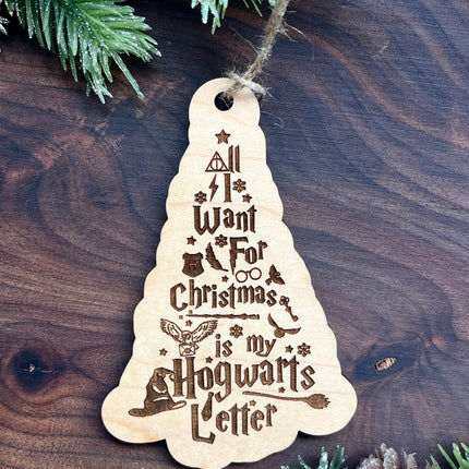 HARRY POTTER HOGWARTS LETTER ORNAMENT