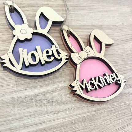 DOUBLE LAYER EASTER BUNNY TAG