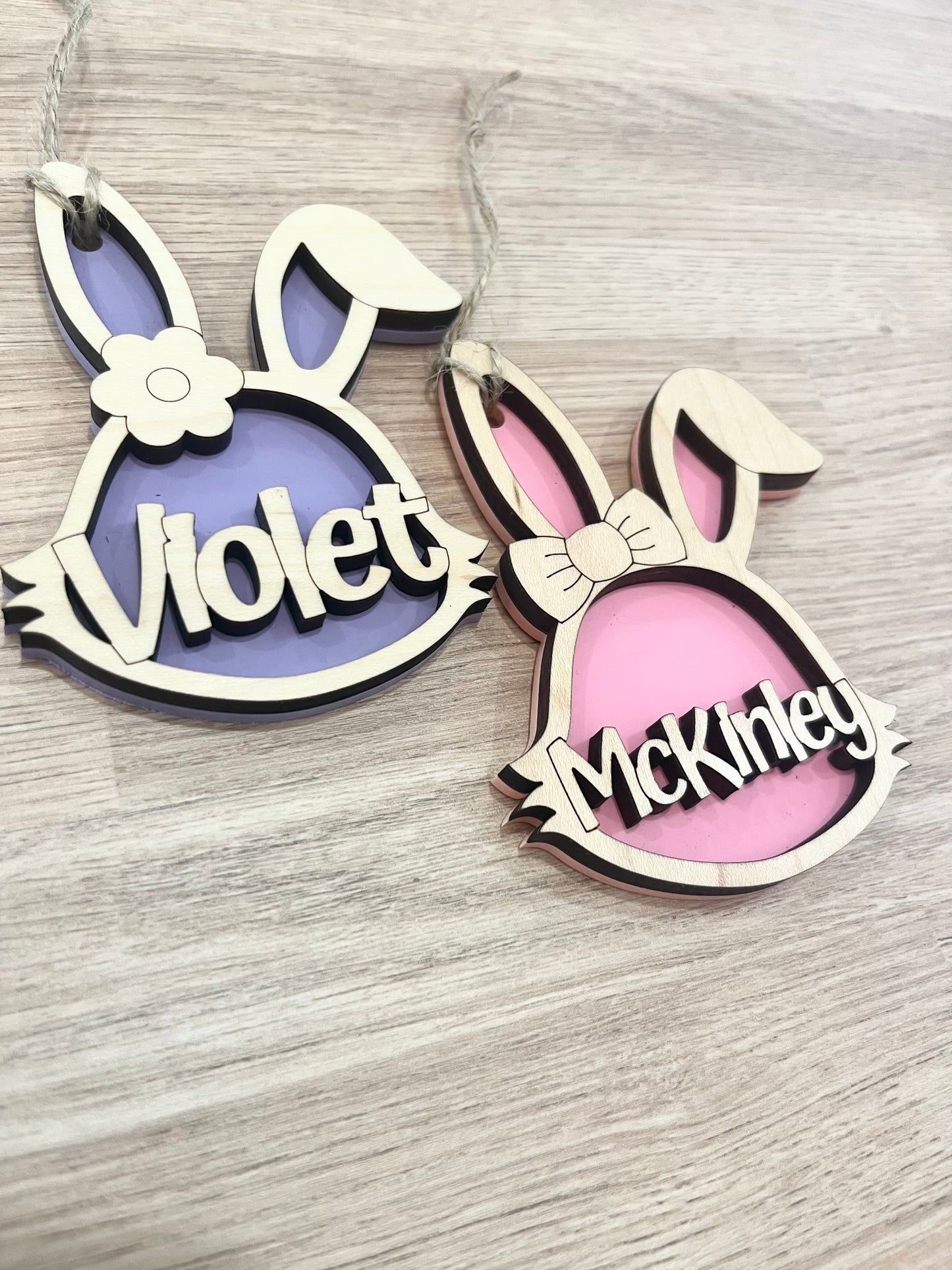 DOUBLE LAYER EASTER BUNNY TAG
