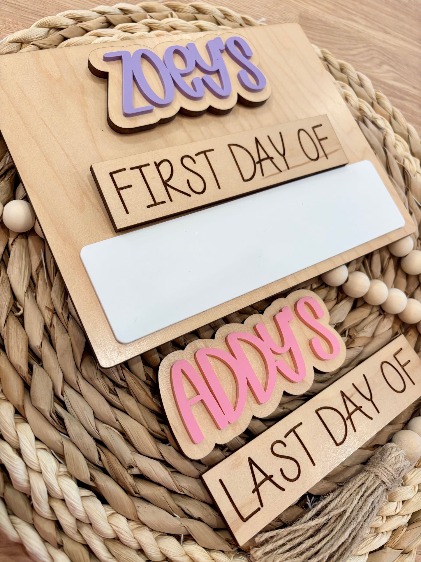 MINI FIRST + LAST DAY OF SCHOOL SIGN (INTERCHANGEABLE)