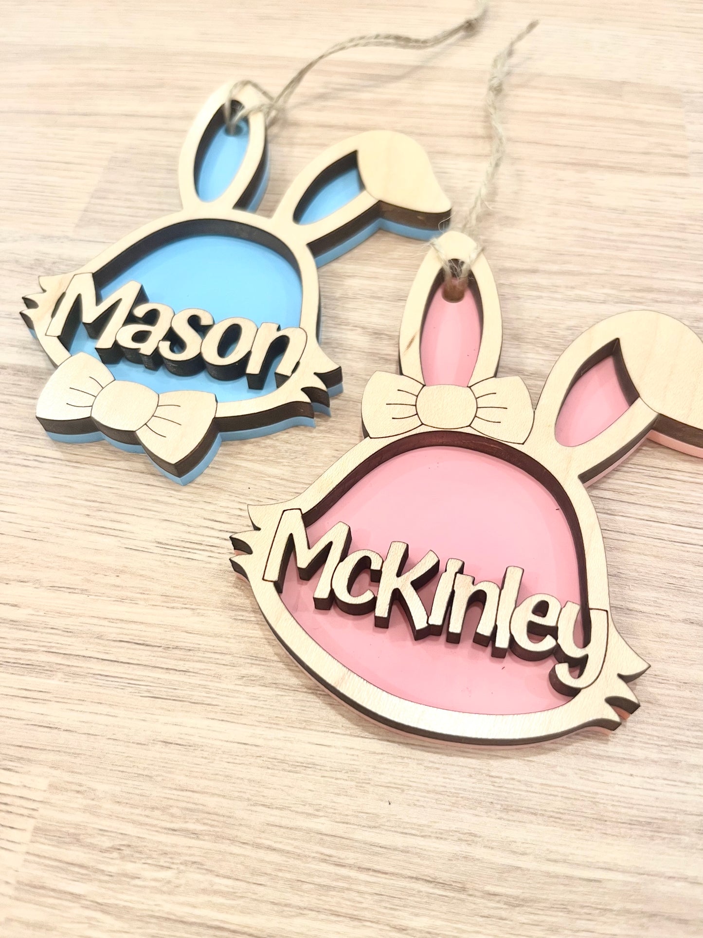DOUBLE LAYER EASTER BUNNY TAG