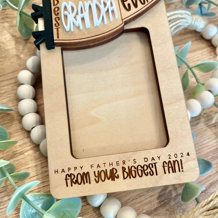 FATHER'S DAY VISOR CLIP FRAME- BIGGEST FANS