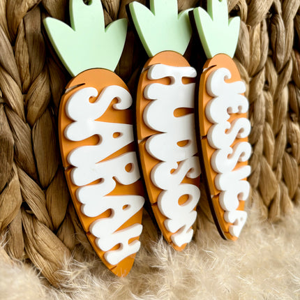 LAYERED CARROT EASTER TAG