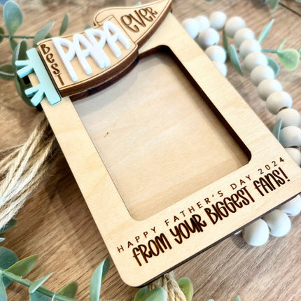 FATHER'S DAY VISOR CLIP FRAME- BIGGEST FANS