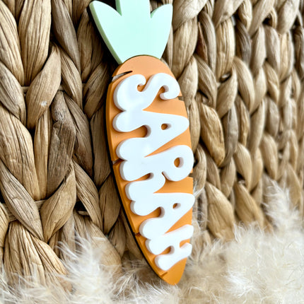 LAYERED CARROT EASTER TAG