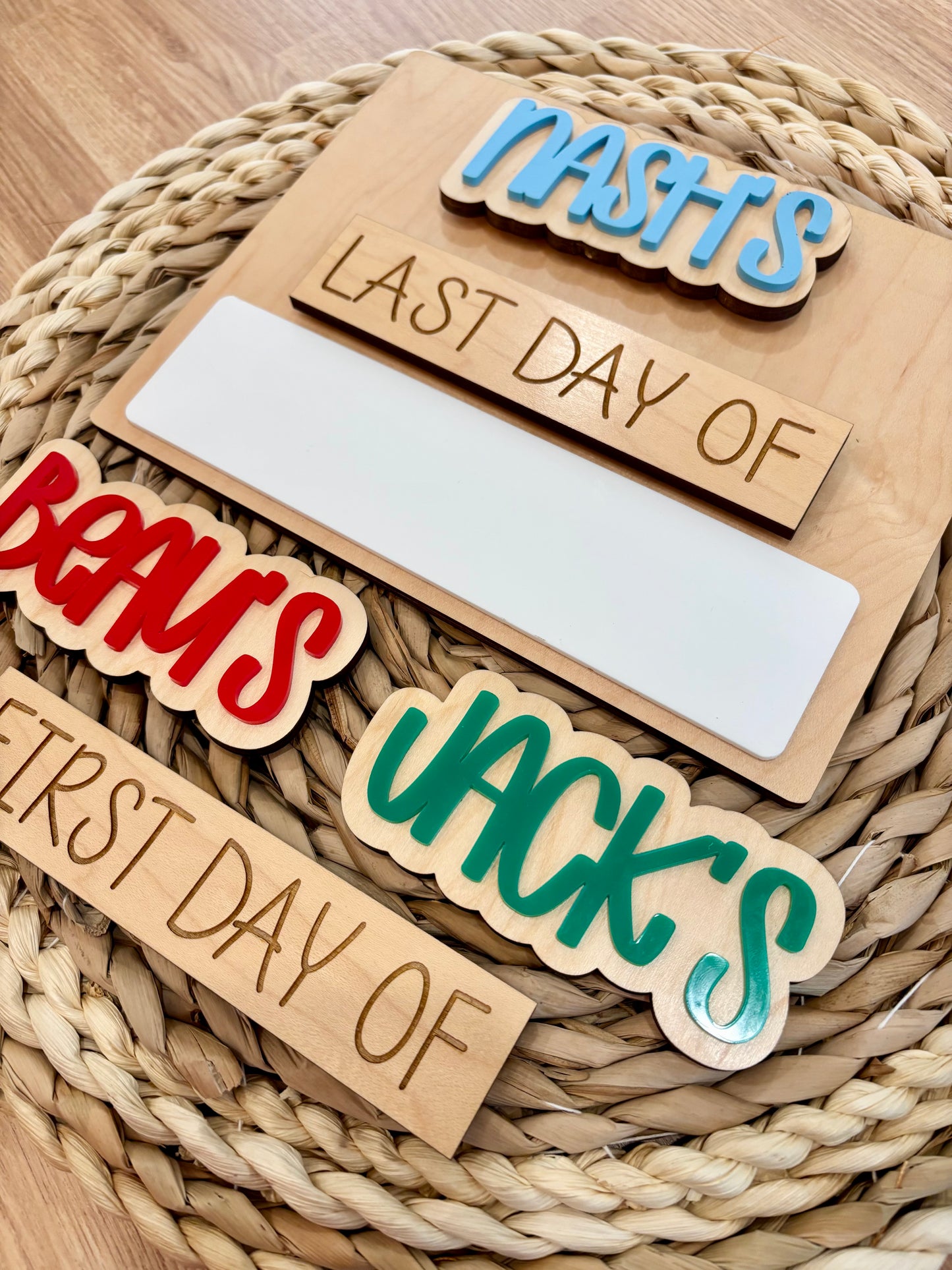 MINI FIRST + LAST DAY OF SCHOOL SIGN (INTERCHANGEABLE)