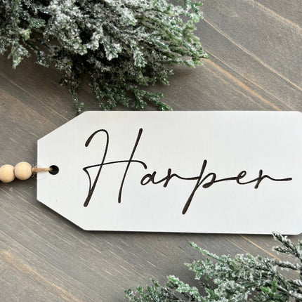 STOCKING TAGS ENGRAVED