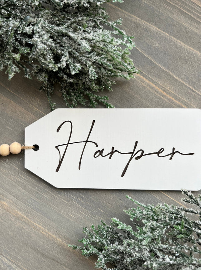 STOCKING TAGS ENGRAVED