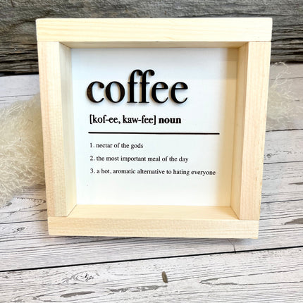 8" FRAMED COFFEE