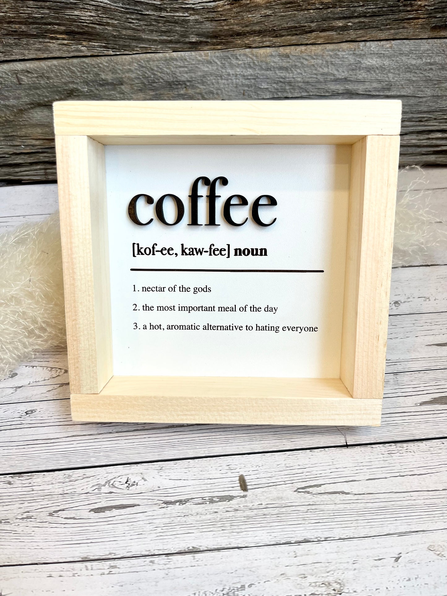 8" FRAMED COFFEE