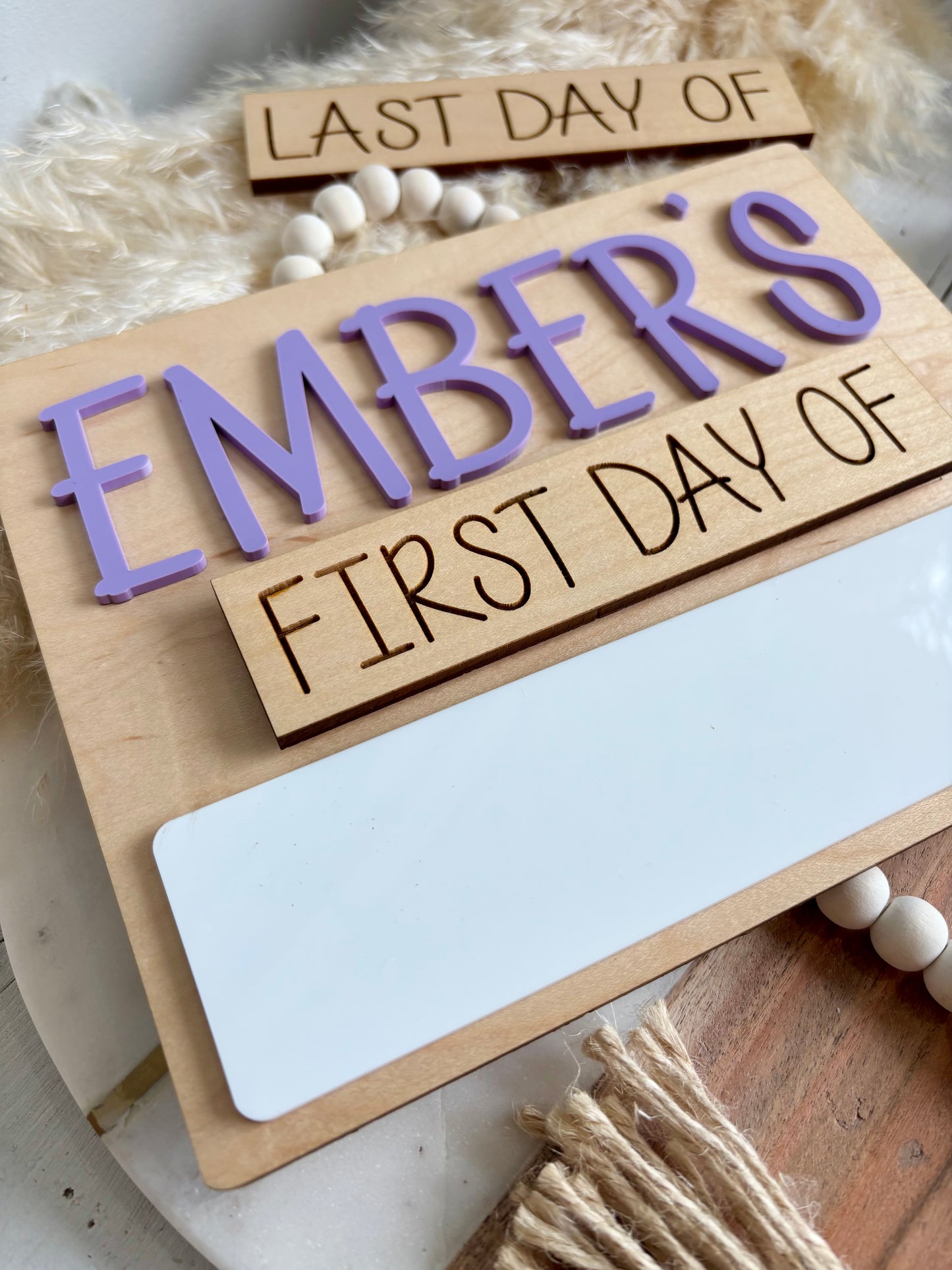 MINI FIRST + LAST DAY OF SCHOOL SIGN (INTERCHANGEABLE)