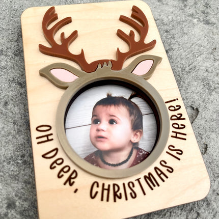 OH DEER, CHRISTMAS IS HERE MAGNET