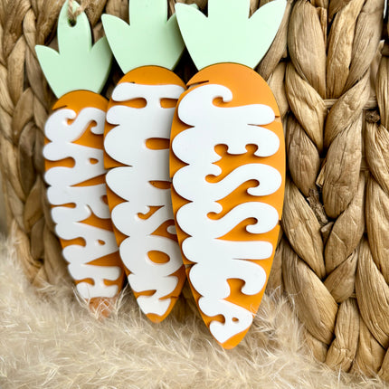 LAYERED CARROT EASTER TAG