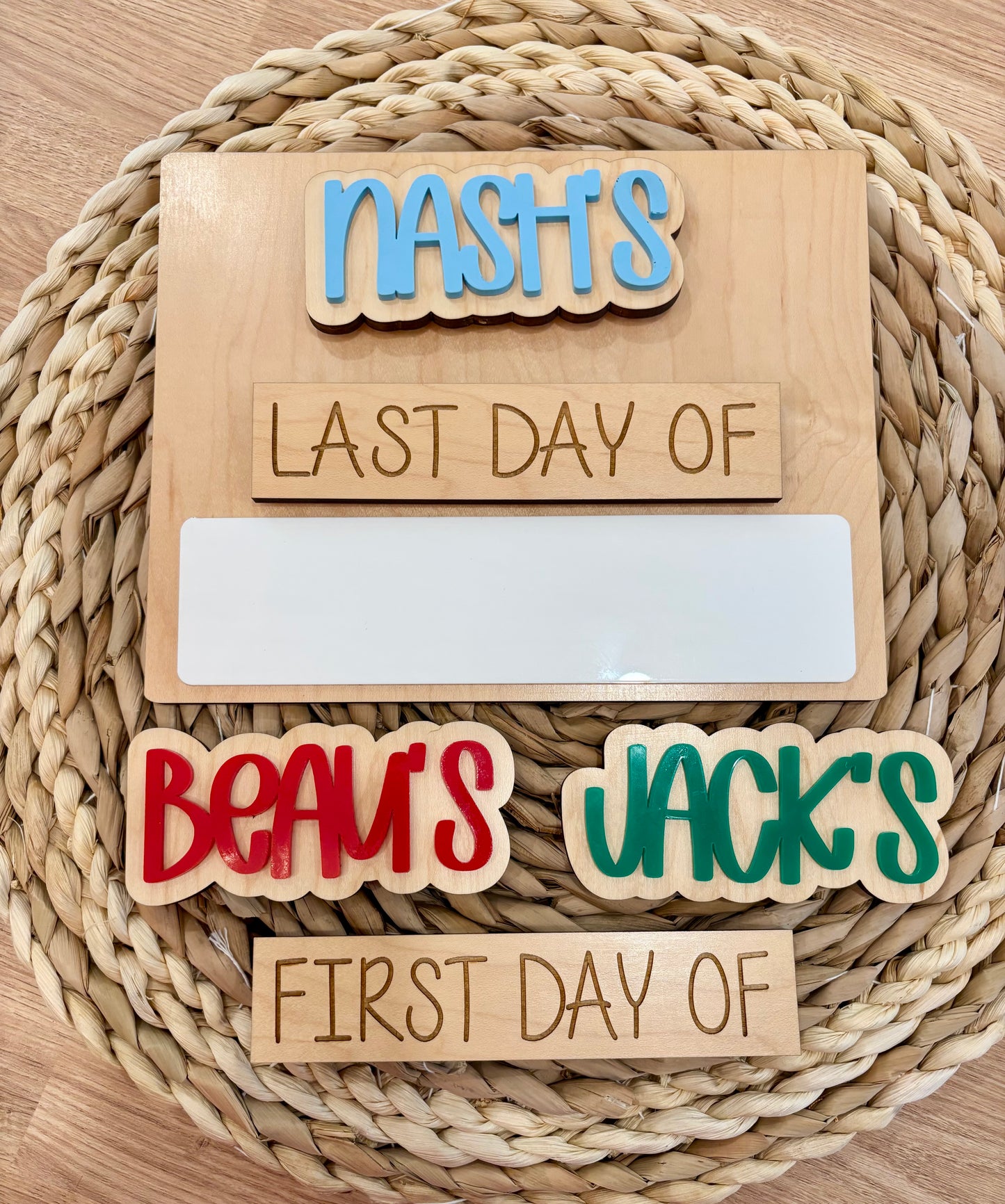 MINI FIRST + LAST DAY OF SCHOOL SIGN (INTERCHANGEABLE)