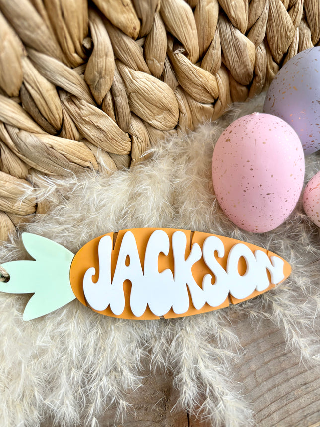 LAYERED CARROT EASTER TAG