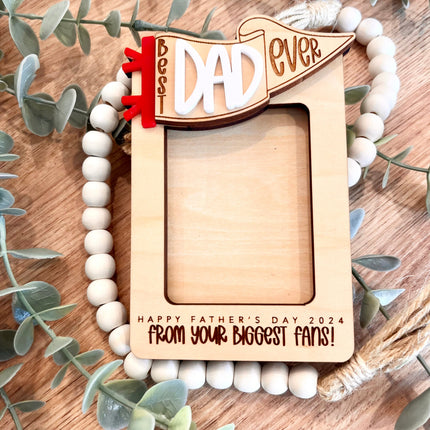 FATHER'S DAY VISOR CLIP FRAME- BIGGEST FANS