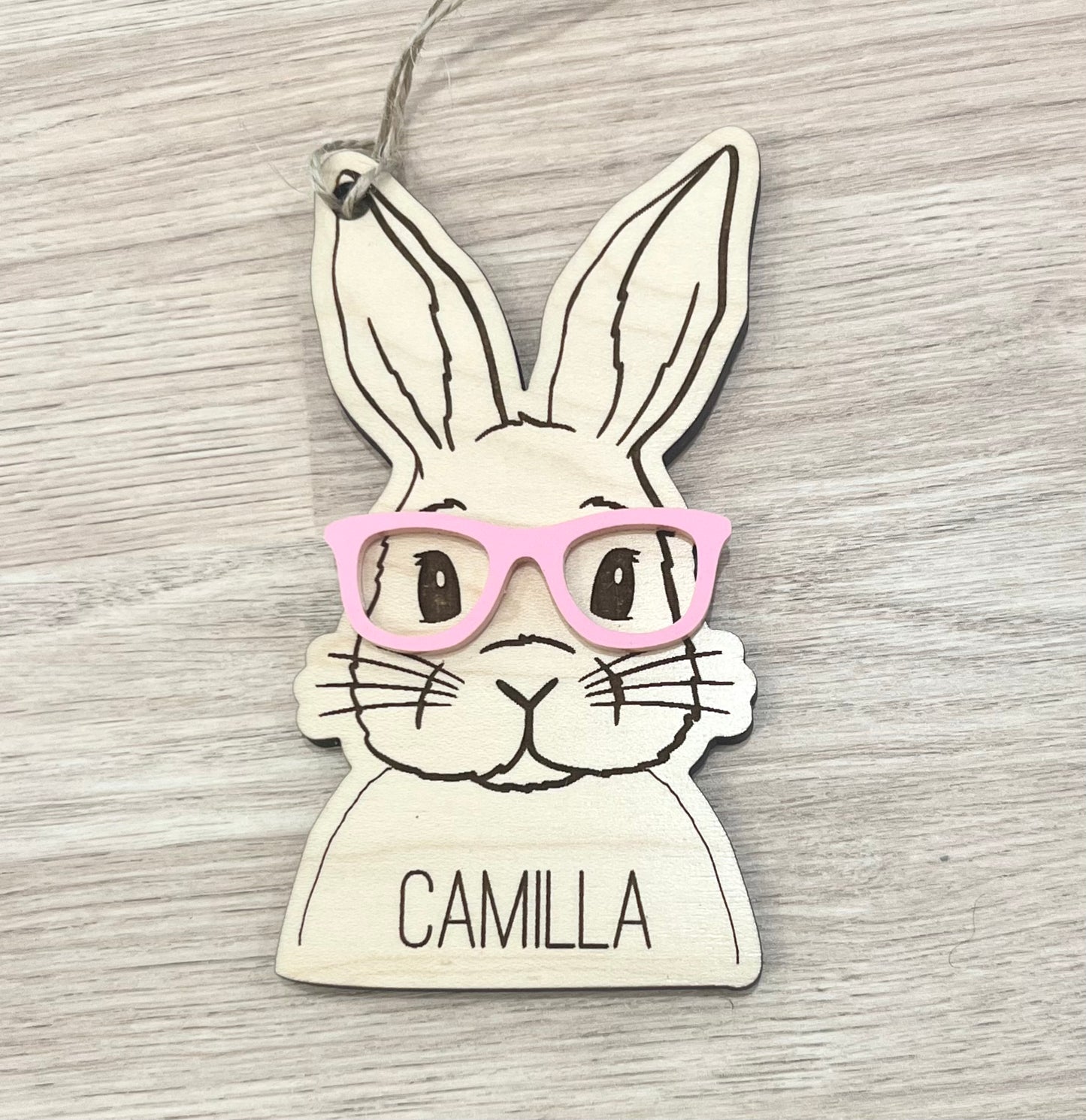 EASTER BUNNY CUT OUT WITH GLASSES