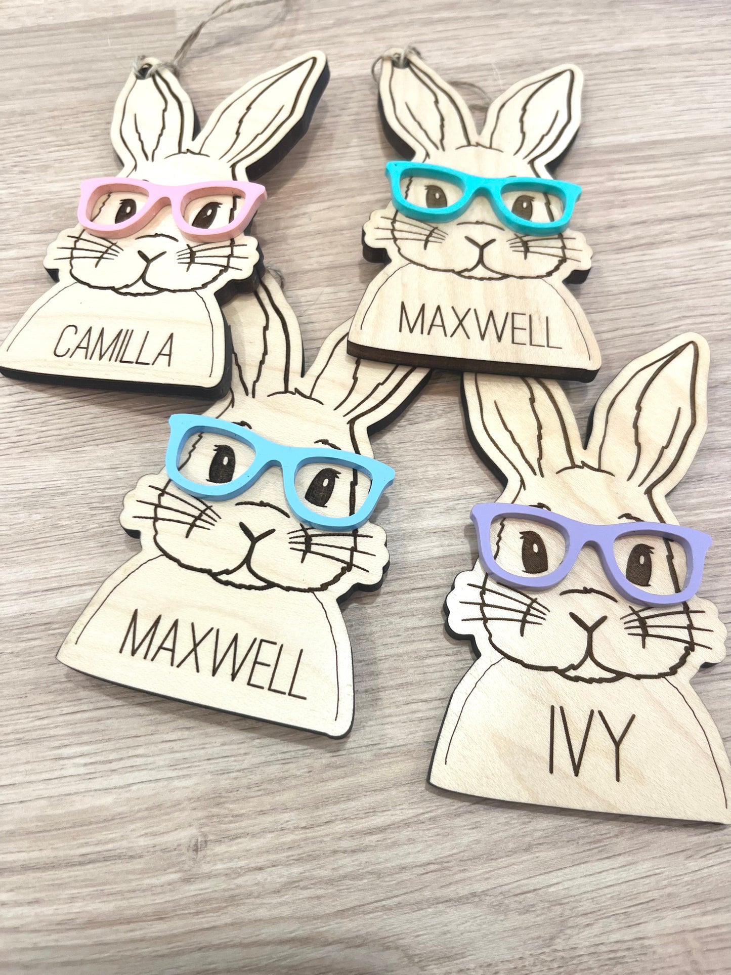 EASTER BUNNY CUT OUT WITH GLASSES