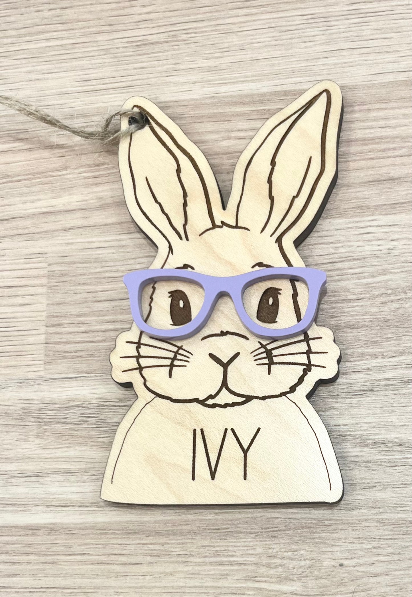 EASTER BUNNY CUT OUT WITH GLASSES