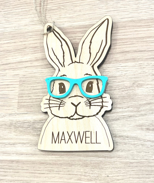 EASTER BUNNY CUT OUT WITH GLASSES