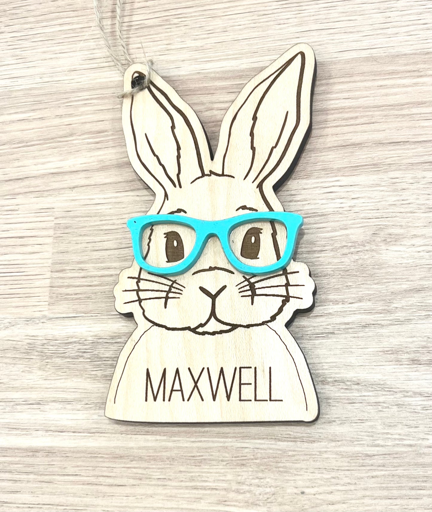 EASTER BUNNY CUT OUT WITH GLASSES