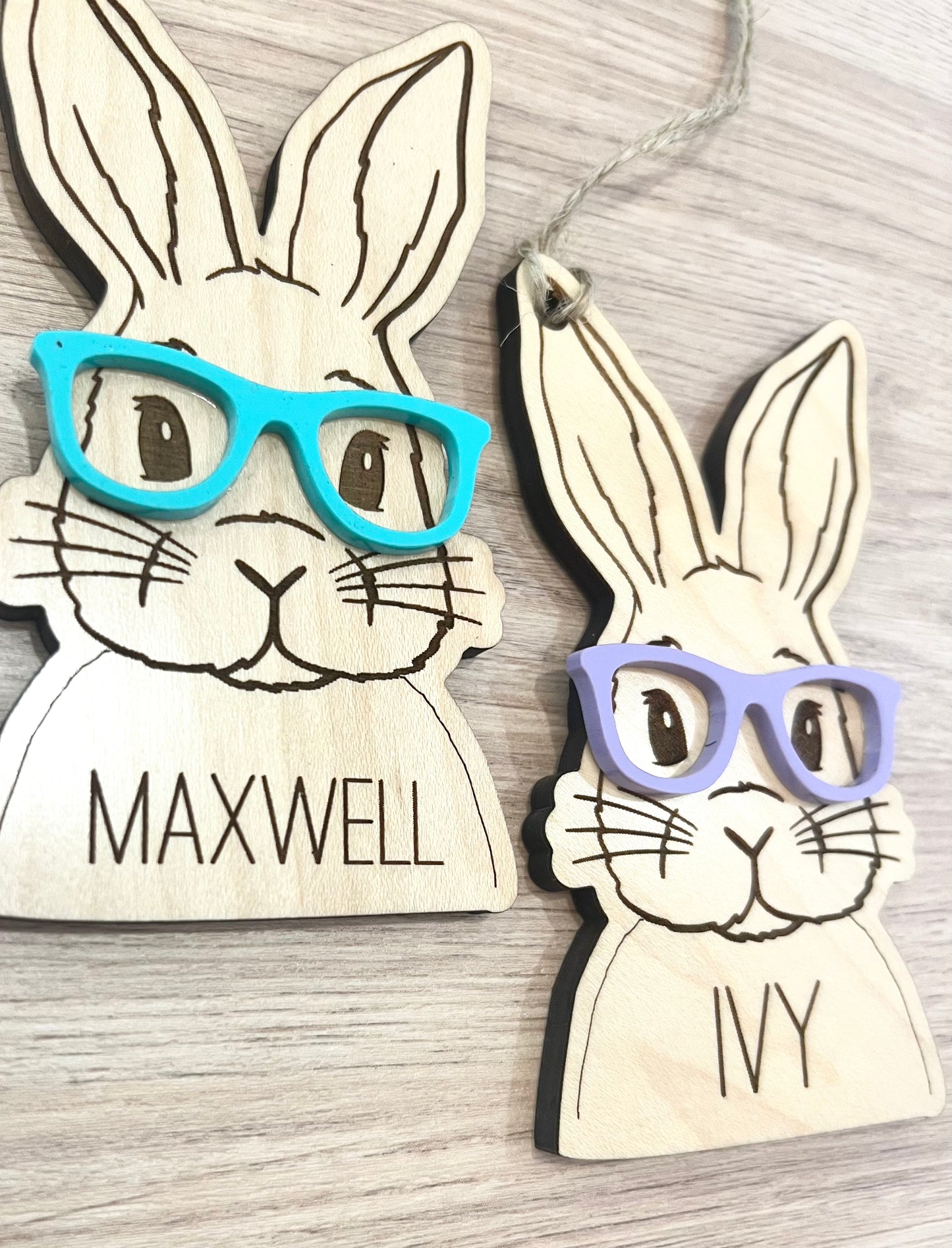 EASTER BUNNY CUT OUT WITH GLASSES