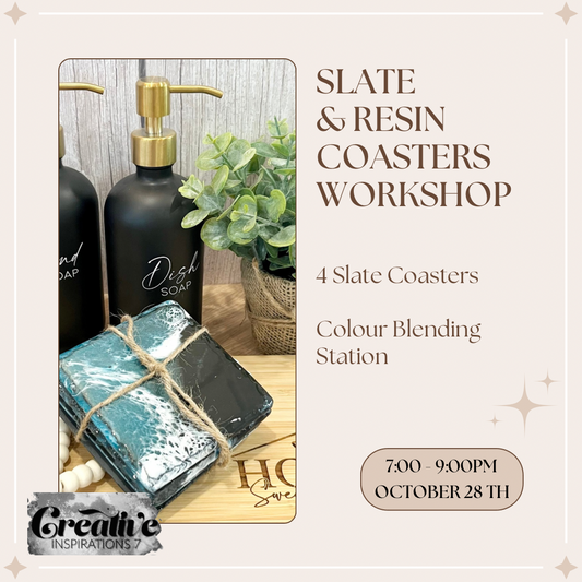 SLATE & RESIN COASTERS WORKSHOP