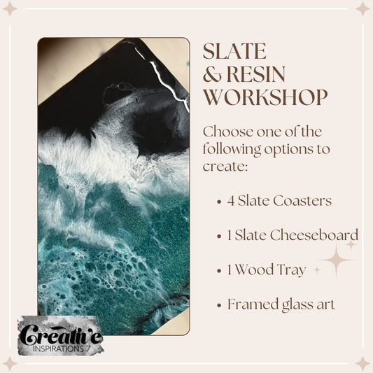 SLATE + RESIN COASTERS & TRAYS WORKSHOP