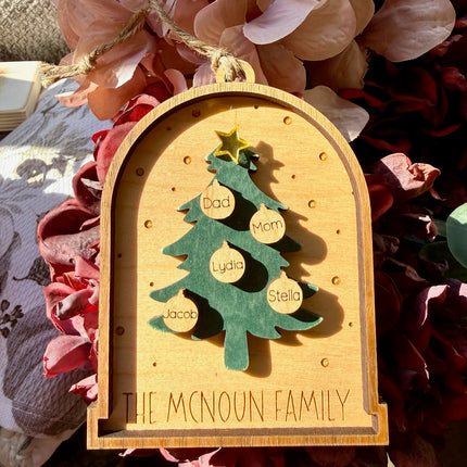 FAMILY CHRISTMAS TREE ORNAMENT