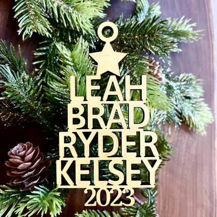 FAMILY NAME TREE ORNAMENT