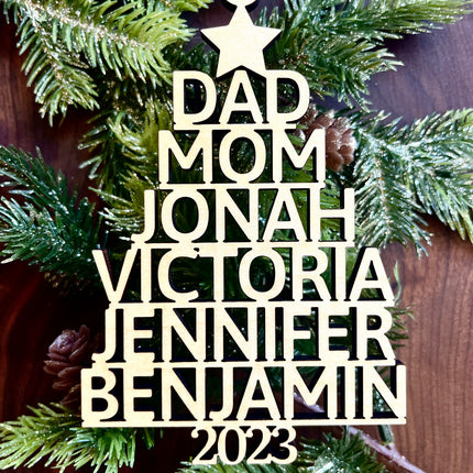 FAMILY NAME TREE ORNAMENT