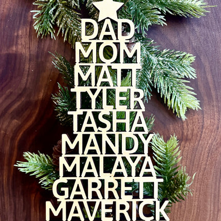 FAMILY NAME TREE ORNAMENT