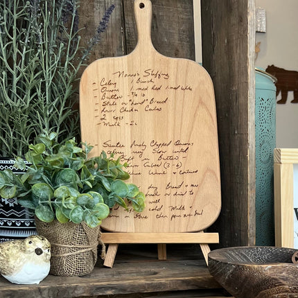 ENGRAVED RECIPE ON CHARCUTERIE BOARD