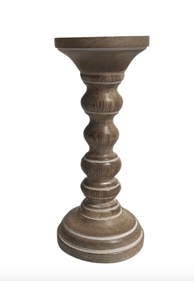 WOODEN CANDLE STICKS / K53627 *