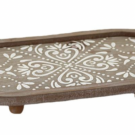 WOOD OVAL TRAY / K52214 *