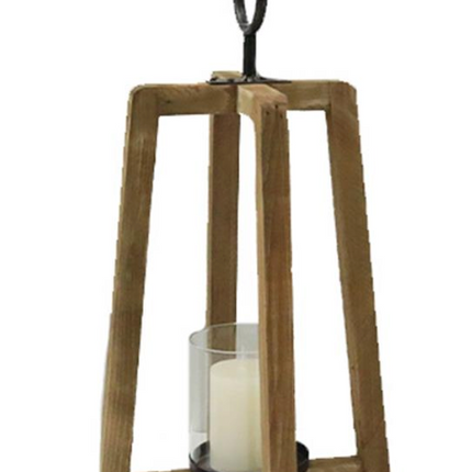 WOOD & METAL CANDLE HOLDER / K52901 *