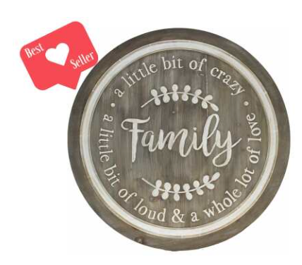 ROUND FAMILY SIGN / S2070 *