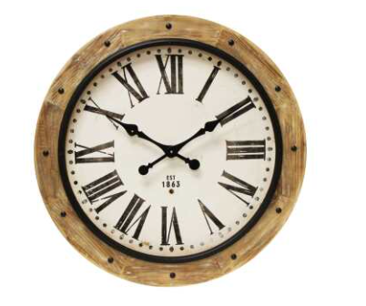 WOODEN WALL CLOCK / S2308 *