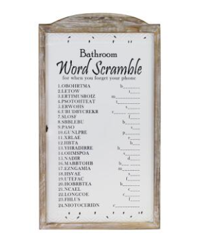 BATHROOM WORD SEARCH / S218