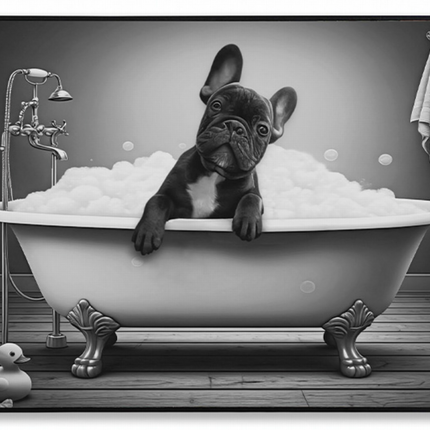 FRENCHIE DOG IN TUB / K54829 *