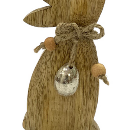 SITTING WOOD BUNNY / K52748