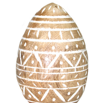 CARVED WOODEN EGGS / K58200