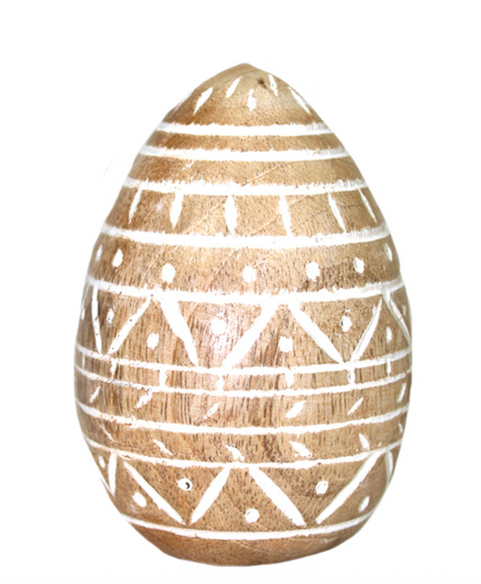 CARVED WOODEN EGGS / K58200