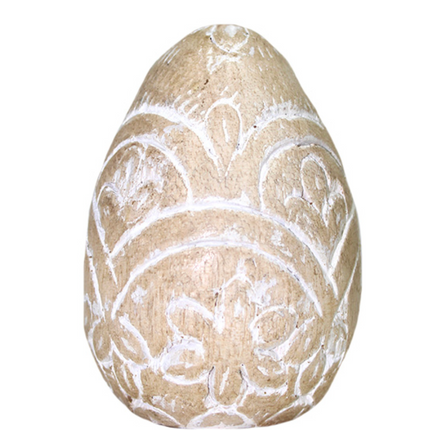 CARVED WOODEN EGGS / K58200
