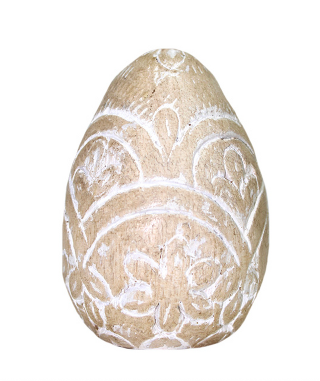 CARVED WOODEN EGGS / K58200