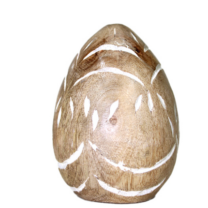 CARVED WOODEN EGGS / K58200