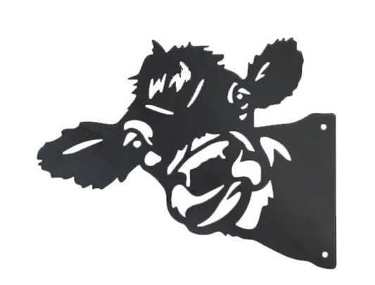 METAL COW POST / K55003